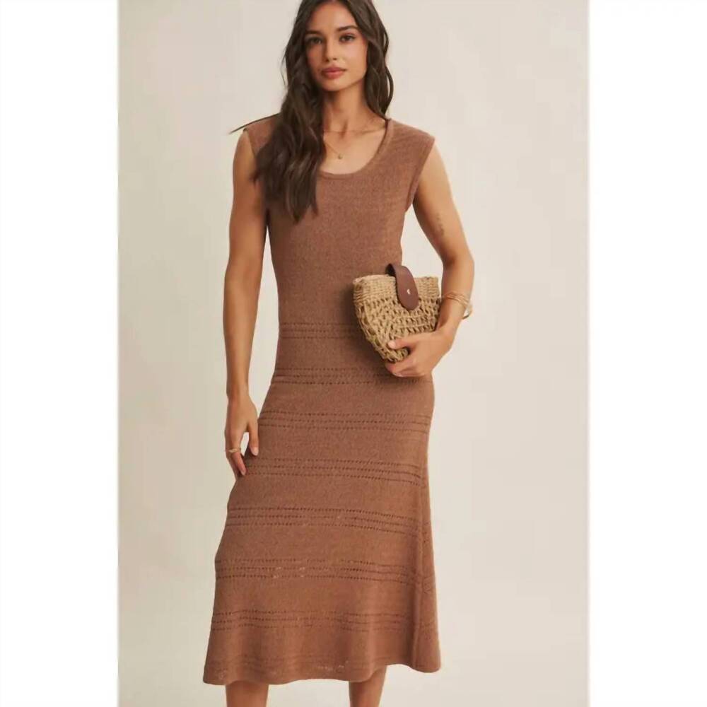 NEW IN FEBRUARY muse midi dress in mocha